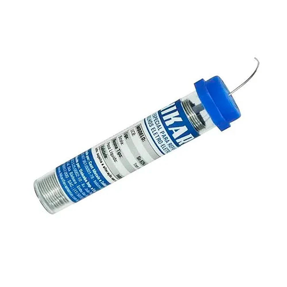 Tubo de Solda Estanho 22g 1mm HS-63 - Hikari Tubo de Solda Estanho 22g 1mm HS-63 - Hikari